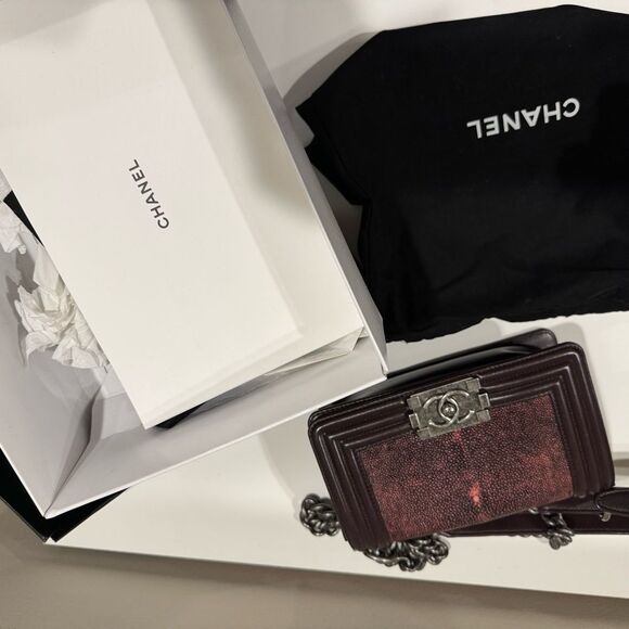 Authentic Chanel Boy stingray - Picture 12 of 12